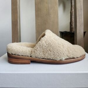 Robert Clergerie Shearling Mules Sz 6.5
